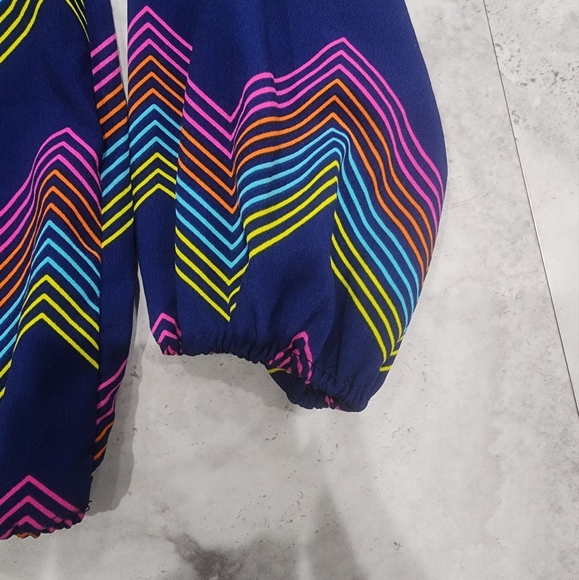 Macbeth Collection rainbow top navy, Size XSmall - Picture 6 of 7